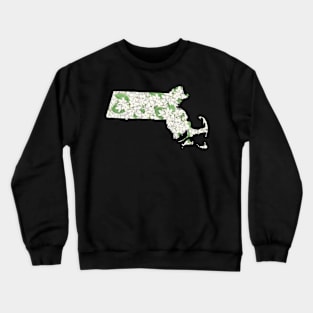 Massachusetts in Flowers Crewneck Sweatshirt